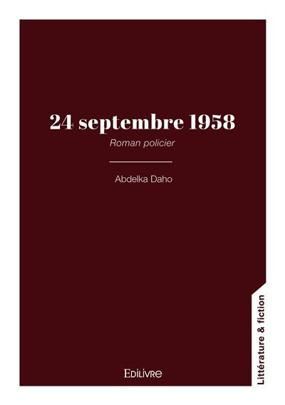 24 septembre 1958 Roman policier