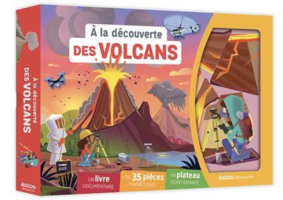 À la découverte des volcans + 35 aimants + 1 plateau