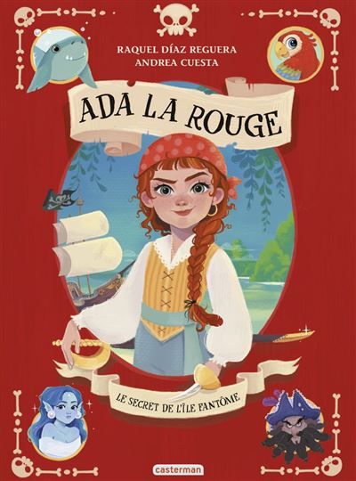 Couverture de Ada la rouge (Tome 1) - Le secret de l'île fantôme par Raquel Reguera-Diaz