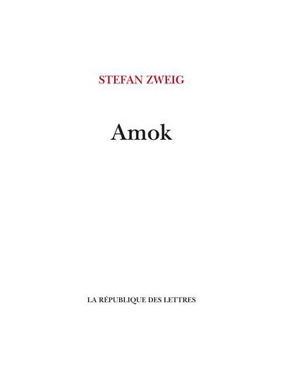 Amok Ou le Fou de Malaisie
