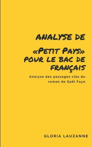 Analyse de «Petit Pays» Pour le Bac de Français Analyse des Passages Clés du Roman de Gaël Faye