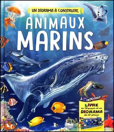 Animaux Marins 1 livre + 1 diorama 61 pieces