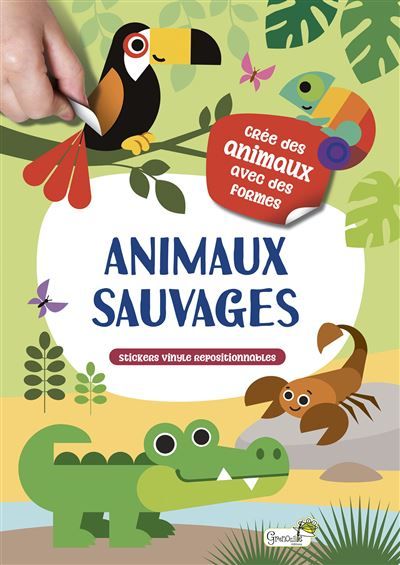 Animaux sauvages Stickers vinyle repositionnables