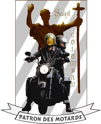 Autocollant patron des motards Saint Colomban