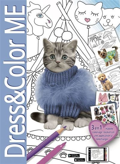 Bebes animaux dress & color me
