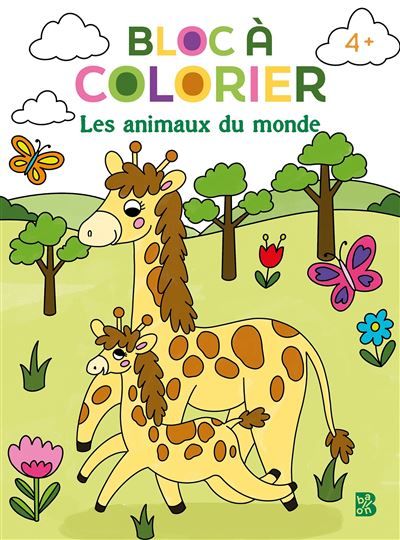 Bloc à colorier  - Les animaux du monde