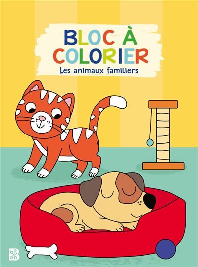 Couverture de Bloc à colorier - Les animaux familiers par Collectif, Collectif,