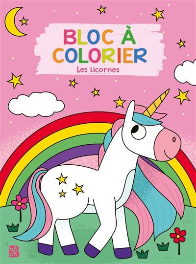 Bloc à colorier - Les licornes