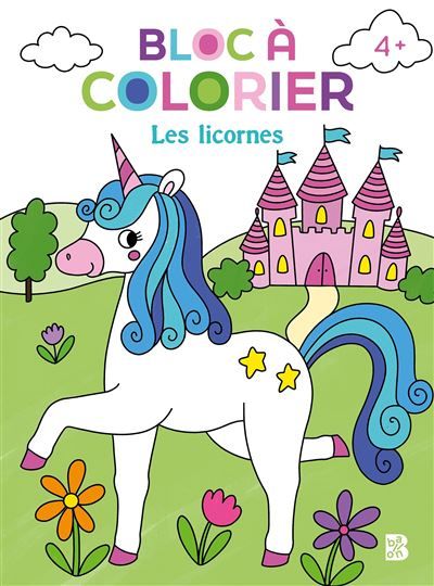 Bloc à colorier  - Les licornes