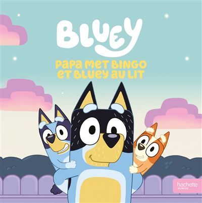 Bluey - Papa met Bingo et Bluey au lit Album RC Bluey