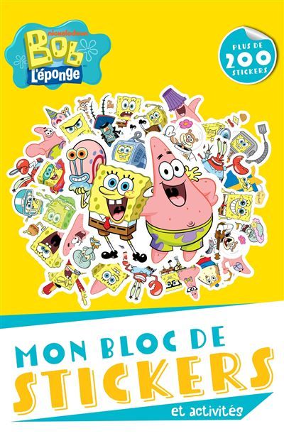 Bob l'éponge - Bloc de stickers et activités