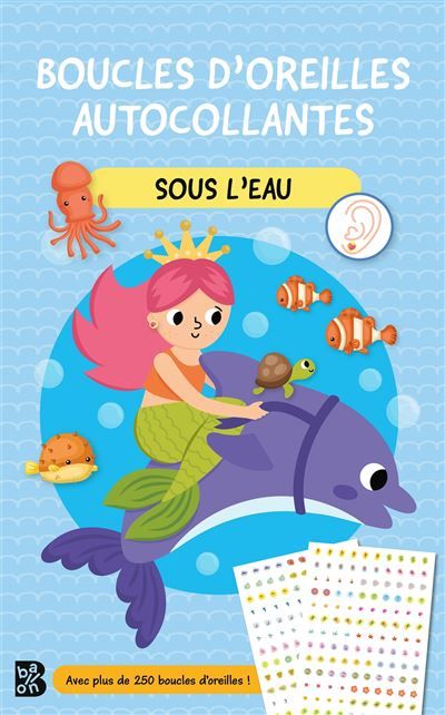 Boucles d'oreilles autocollantes - Sous l'eau