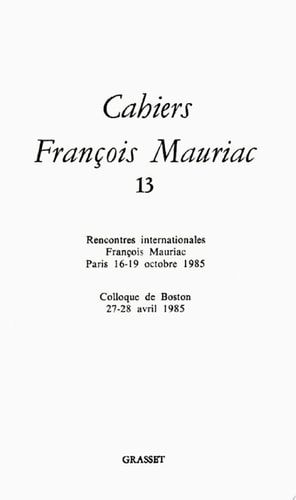 Cahiers numéro 13 (1986)