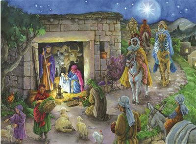 Calendrier de l'avent religieux - Crèche traditionnelle - Llobet