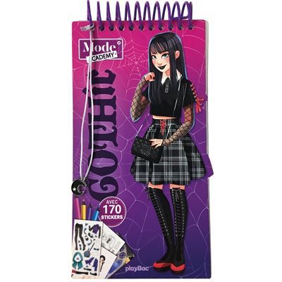 Carnet créatif Mode Academy Gothic (avec un bracelet) Avec 170 stickers