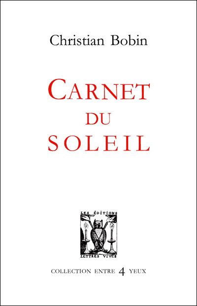 Couverture de Carnet du soleil par Christian Bobin