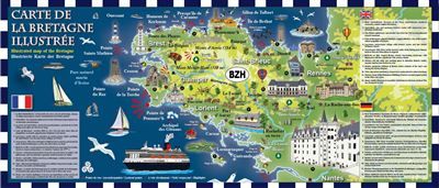 Carte de la bretagne illustree