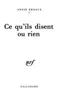 Ce qu'ils disent ou rien