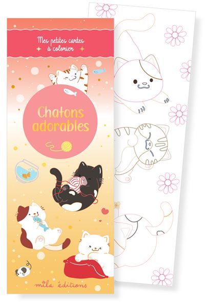 Chatons adorables - Mes petites cartes à colorier 35 illustrations à personnaliser