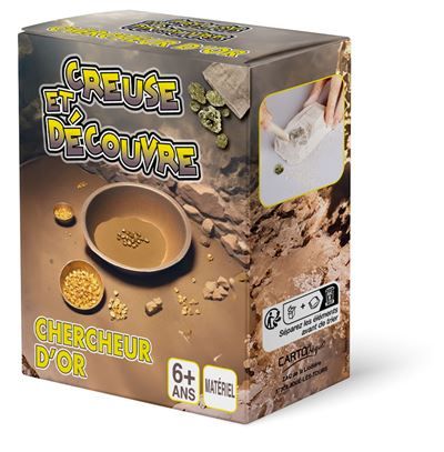 Chercheur d'or - kit a deterrer - creuse et decouvre -