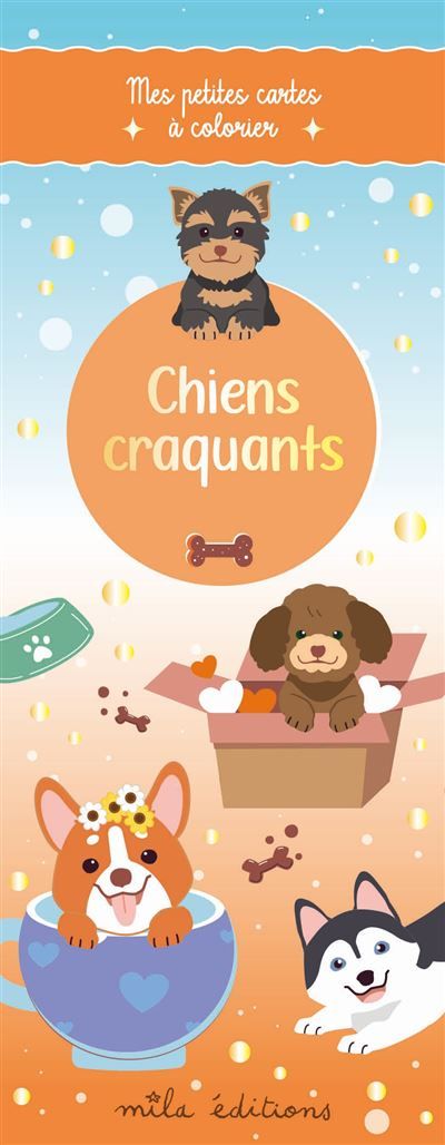 Chiens craquants - Mes petites cartes à colorier 35 illustrations à personnaliser