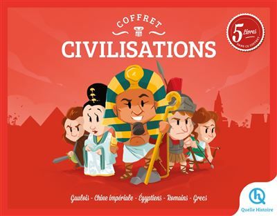 Coffret civilisations Gaulois - Chine impériale - Egyptiens - Romains - Grecs