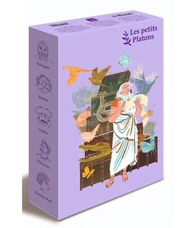Coffret lilas grand format : Pythagore,  Aristote, Galilée, Nietzsche, Simone Weil