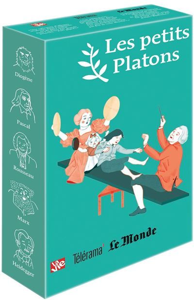 Coffret Vert Cinq Petits Platons Diogene, Pascal, Rousseau, Marx...