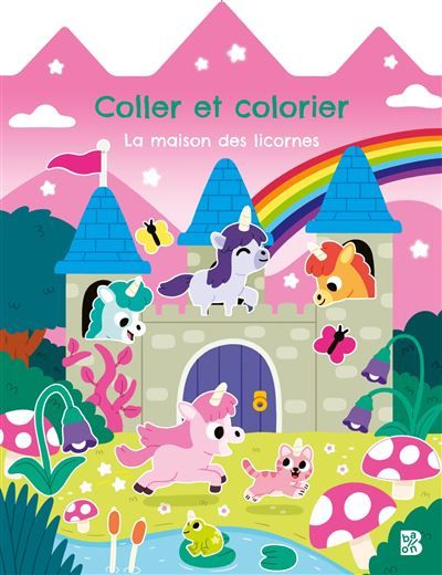 Coller et colorier - La maison des licornes