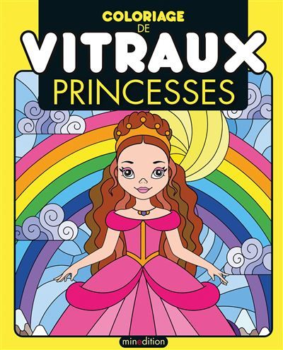 Coloriage de vitraux - Princesses -  Collectif