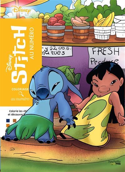 Coloriages au numéro - Stitch Colorie les chiffres et découvre l'image