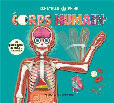 Construis et anime un corps humain Livre avec 1 puzzle
