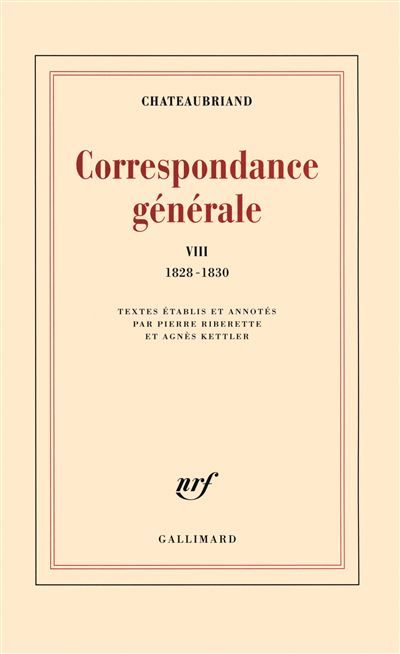 Correspondance générale 1828-1830