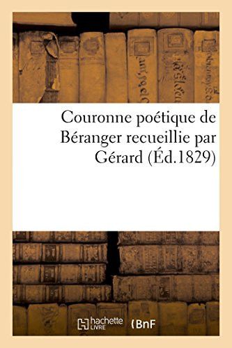 Couverture de Couronne Poétique de Béranger par Gérard de Nerval