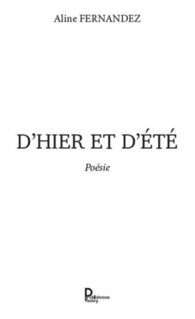 D’hier et d’été Poésie