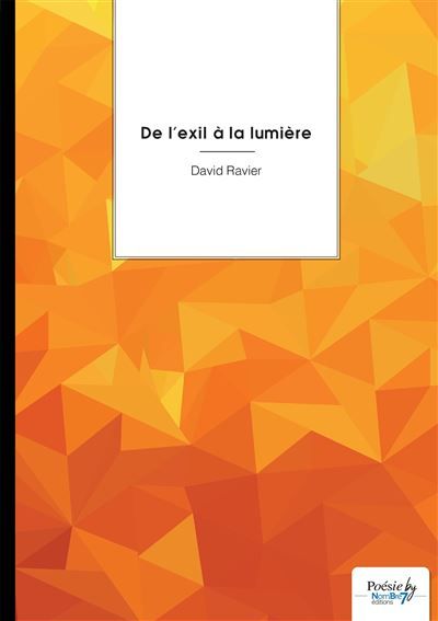 Couverture de De l'exil à la lumière par David Ravier
