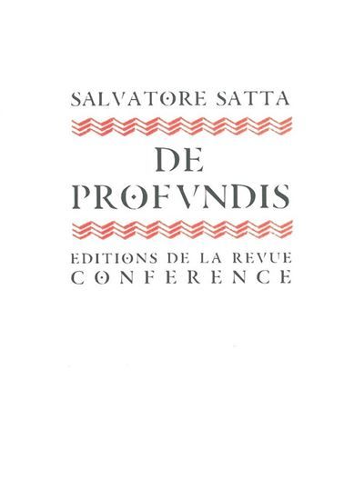 De Profundis