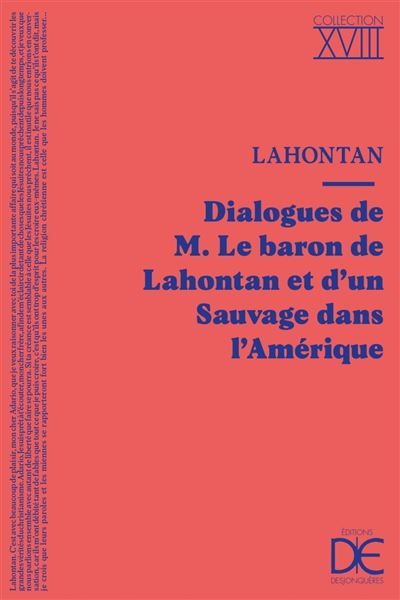 Dialogues de M. le baron de Lahontan et d’un Sauvage d