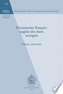Dictionnaire français-anglais des mots tronqués