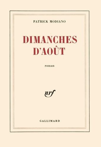 Dimanches d'août roman