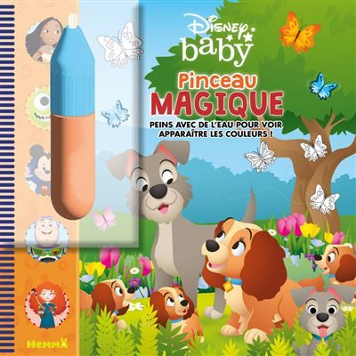 Disney Baby - Pinceau magique (Famille La belle et le clochard) - Peins avec de l'eau pour voir apparaître les couleurs ! famille la belle et le clochard