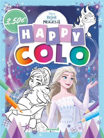 Disney La Reine des Neiges 2 - Happy colo (Olaf, Elsa, Anna)