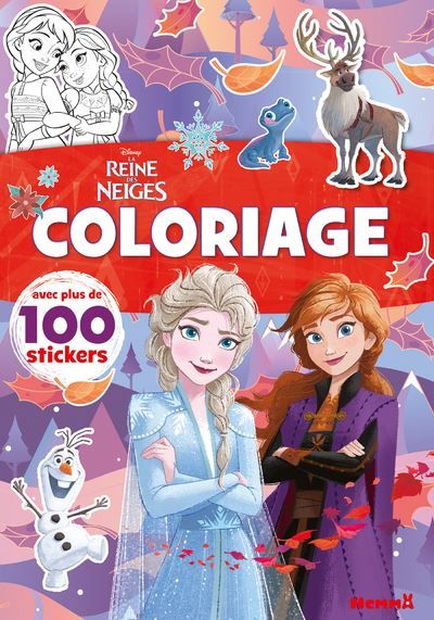 Disney La Reine des Neiges - Coloriage avec plus de 100 stickers (Elsa et Anna bras croisés) - Avec plus de 100 stickers