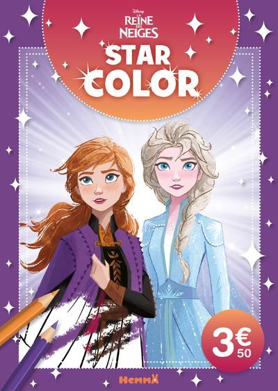Disney La Reine des Neiges - Star Color (Elsa et Anna forêt enchantée) cadre mauve