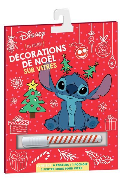 DISNEY - Les Ateliers Disney - Pochette plate - Décorations de Noël sur vitres -