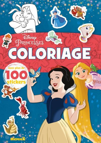 Disney Princesses - Coloriage avec plus de 100 stickers (Blanche-Neige et Raiponce) - Avec plus de 100 stickers