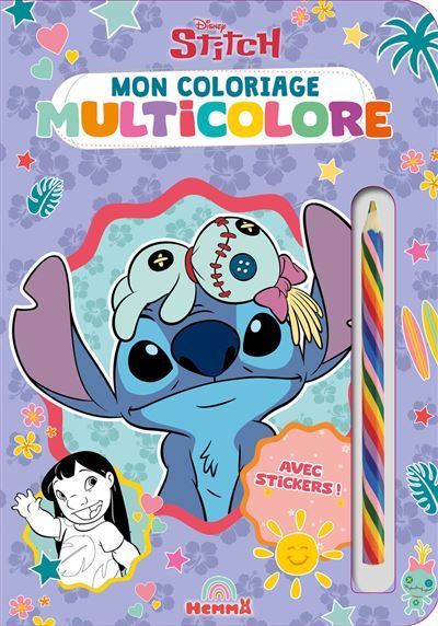 Disney Stitch - Mon coloriage multicolore - Avec stickers ! + 1 crayon