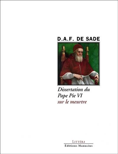 Dissertation du pape pie vi sur le meurtre