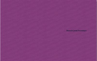 Donald Judd Furniture