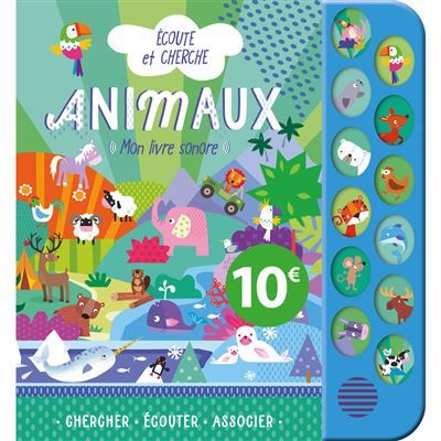 Écoute et cherche - 12 boutons sonores - Animaux